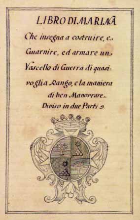 Frontespizio della raccolta di norme e consuetudini sul codice marinaro, redatta in lingua italiana nel 1729. Malta National Library.
