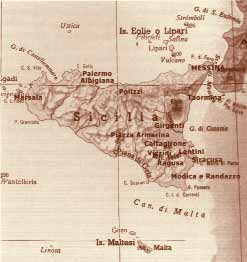 Mappa delle Commende e dei possedimenti del Gran Priorato di Messina prima della perdita di Malta (1798). M. Gattini, 1928