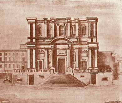 Messina. Prospetto della monumentale Chiesa Conventuale del Gran Priorato di Messina, 