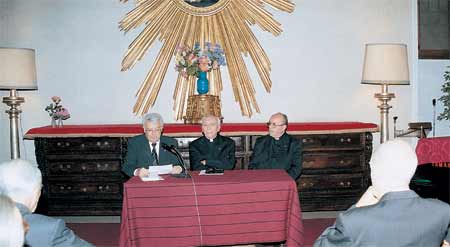 S.E. il Gran Commendatore dell'Ordine di Malta Balì Frà Ludwig Hoffmann,S.E.R. Mons. Angelo Acerbi, Frà Giovanni Scarabelli