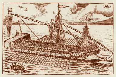 Modello di Galera dellOrdine di San Giovanni di Gerusalemme, da un disegno di Joseph Furttenbach, Ulm 1629, esposto al Malteser Museum Mailberg dellomonima Commenda dellOrdine in Austria.