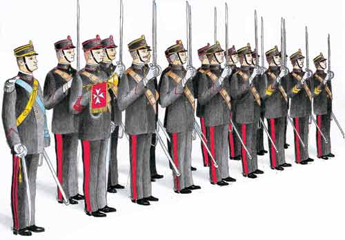 Picchetto armato in uniforme storica